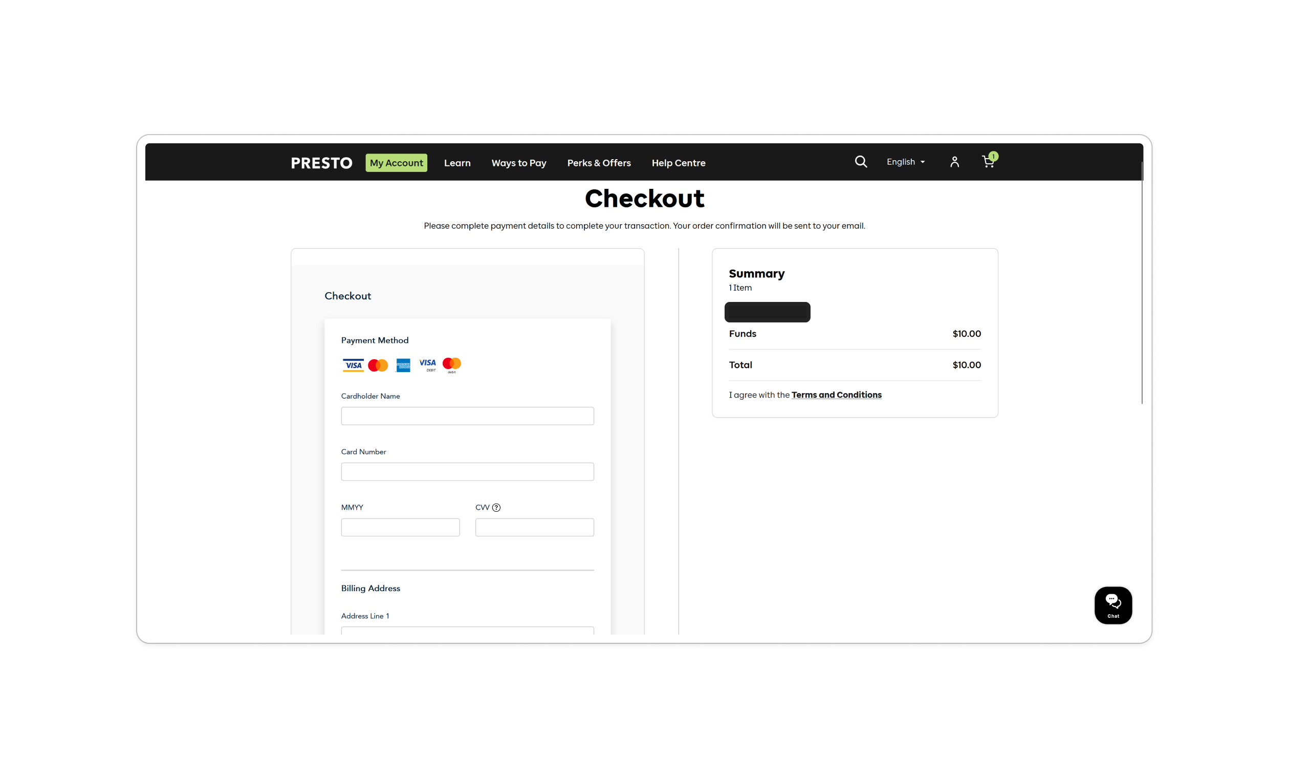 Presto flow — screen 6